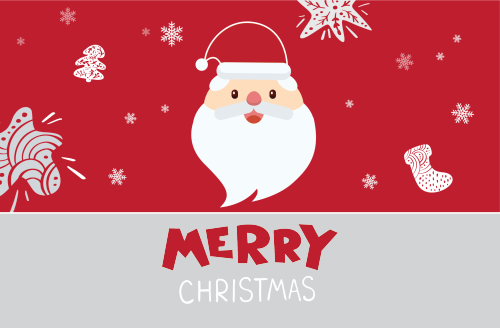 Christmas Greeting Cards -red santa  (2)