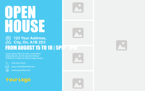 Postcard - RealEstate - Light Blue 8x5