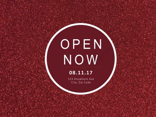 Generic-Open Now-Coroplast-Glitter