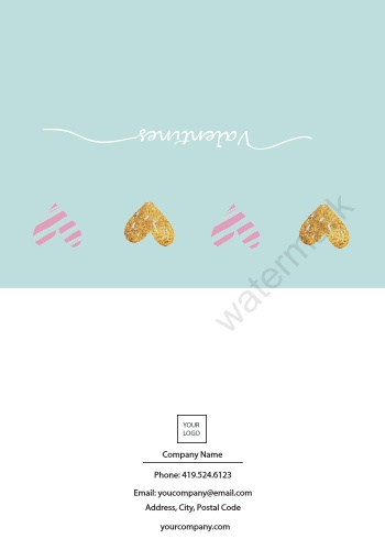 Occasion-Valentines-Holiday Card-Hearts-Blue