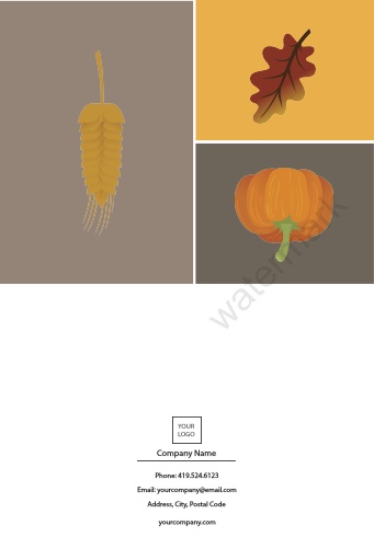 Occasion-Thanksgiving-Holiday Card-3 Panel No Title