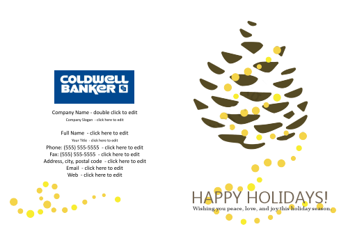 Coldwell Greeting Card - Yellow Cone