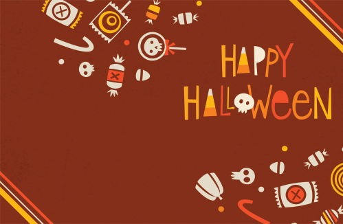Halloween Greeting Cards - Happy Halloween - Candies