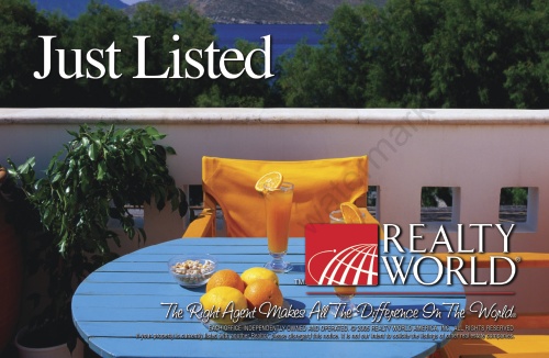 Realty World - Just Listed Postcard 8.5" x 5.5"