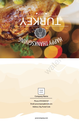Occasion-Thanksgiving-Holiday Card-Turkey