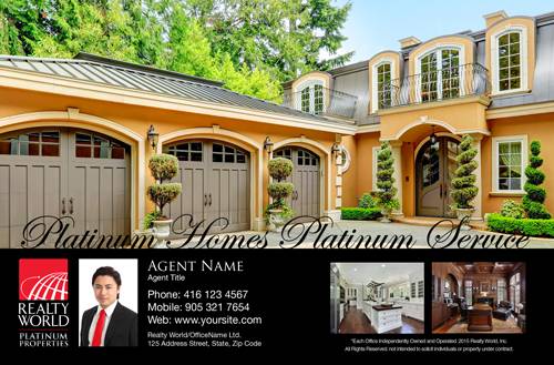Realty World Platinum Postcards 5.5x 8.5