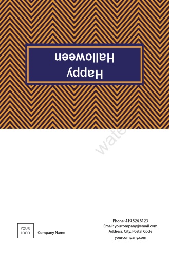 Occasion-Greeting Card-Halloween-Black and Orange-Stripes