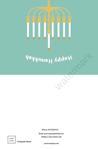 Occasion-Hanukkah-Holiday Card-Teal