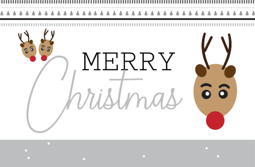 Christmas Greeting Cards - three deer  (2)