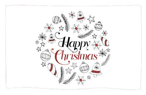 Christmas Greeting Cards -w/b Christmas artwork  (2)