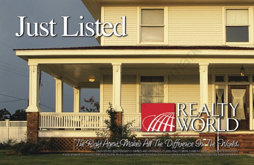 Realty World - Just Listed Postcard 8.5" x 5.5"