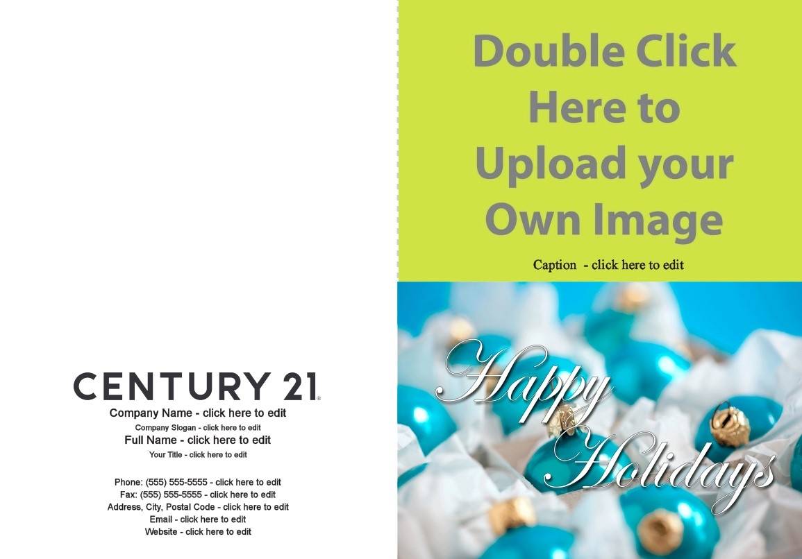 century 21 holiday photo blue ornament balls