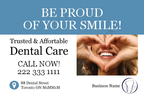 Dental Postcard - Blue