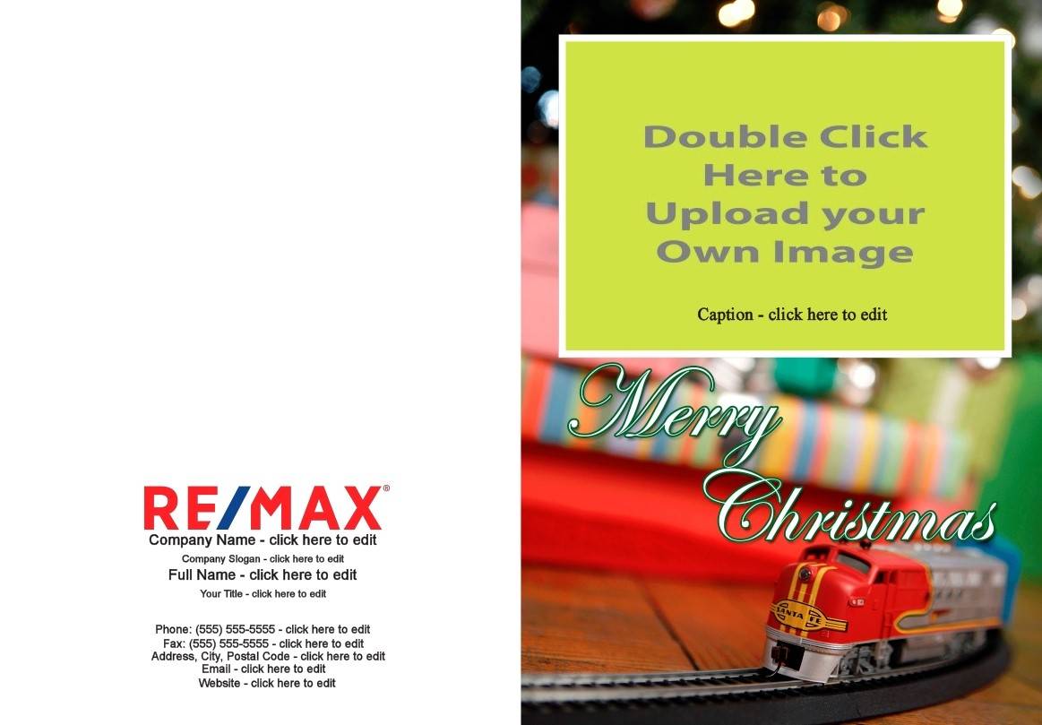 remax christmas photo card train