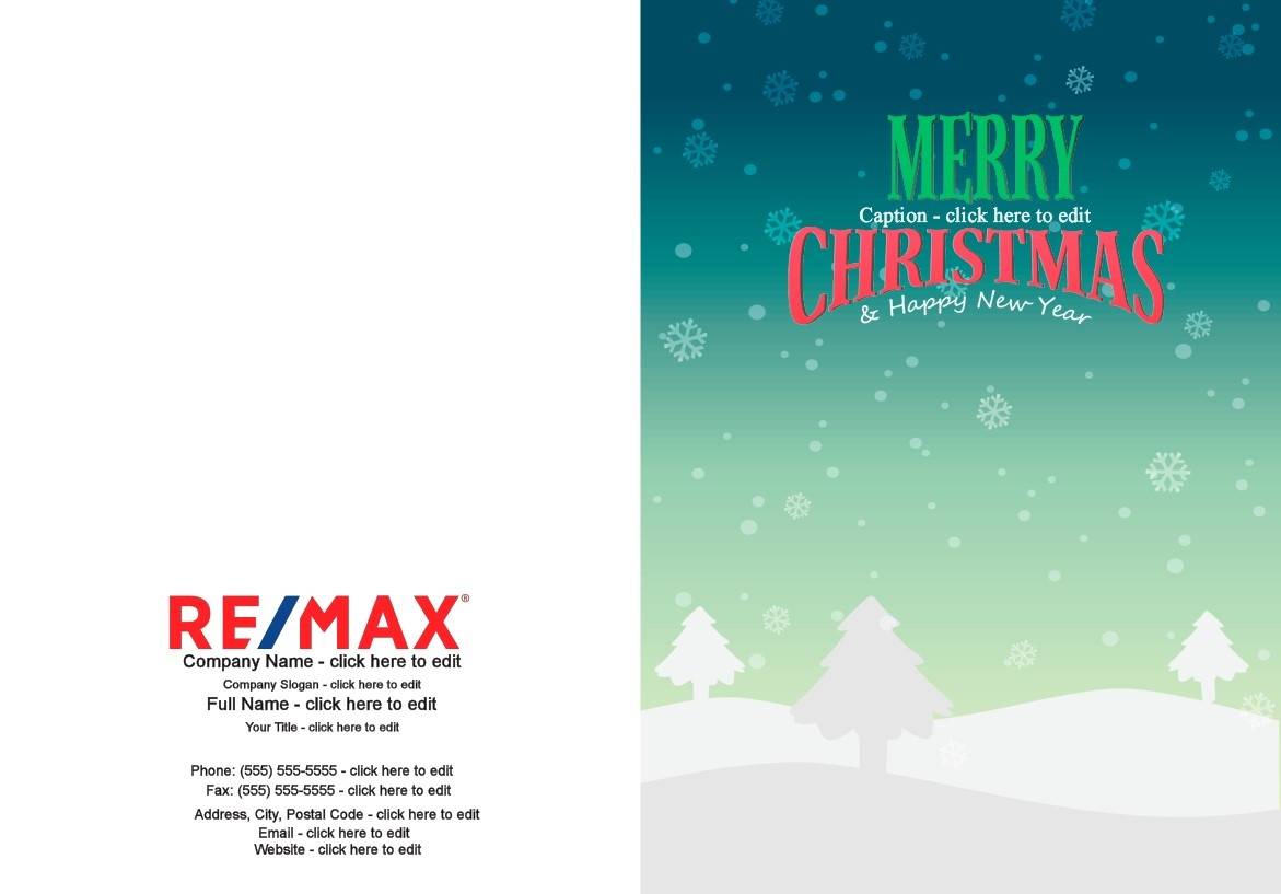 remax holiday greeting card snow illustration