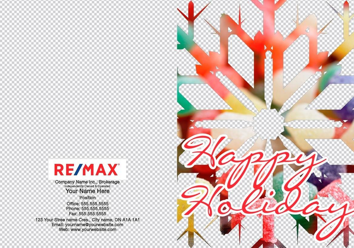 remax happy holiday candy snowflake script font