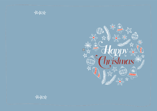 Christmas Greeting Cards -light blue Christmas pack (1)