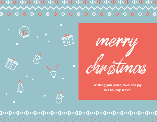 Christmas Greeting Cards - Nordic pattern - original