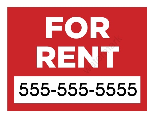 Lawn Sign - For Rent - 12x9