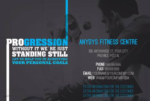 Fitness progression blue
