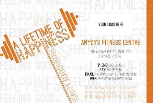 Fitness life time of happiness orange