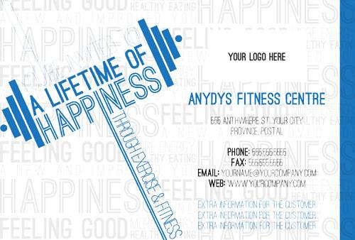 Fitness life time of happiness blue