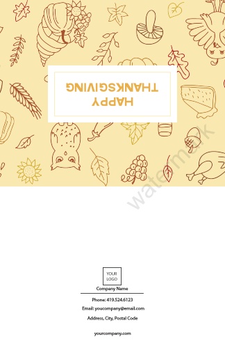 Occasion-Thanksgiving-Holiday Card-Tan