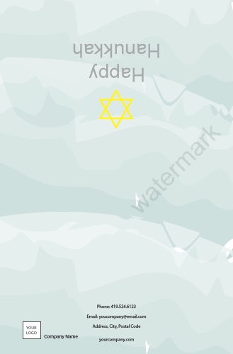 Occasion-Hanukkah-Holiday Card-Green Star