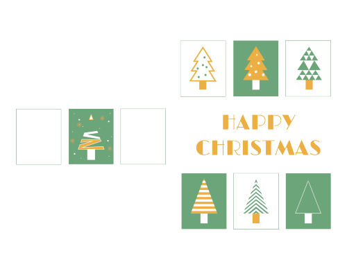 Christmas Greeting Cards - G/Y tree boxes