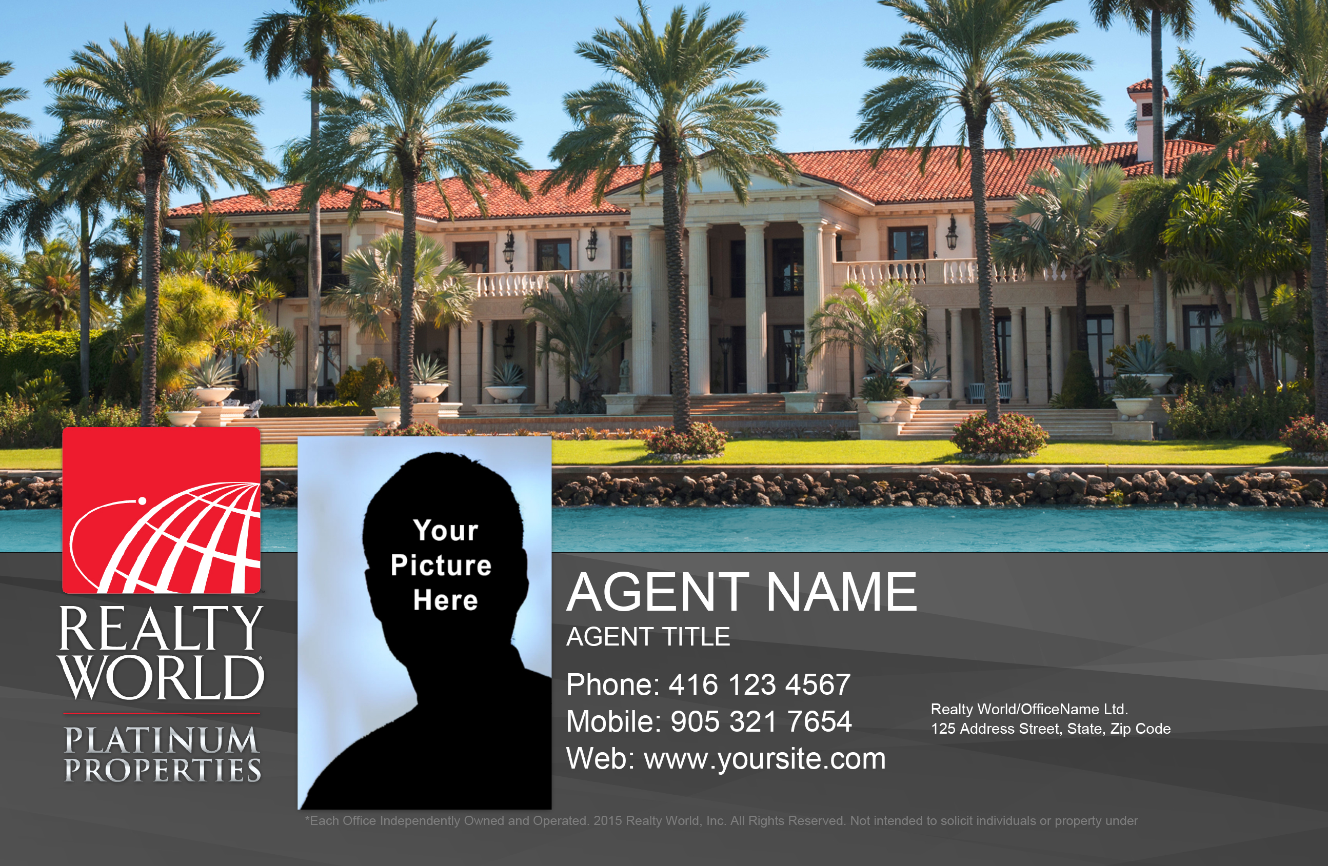 Realty World Platinum Postcards 5.5x 8.5 