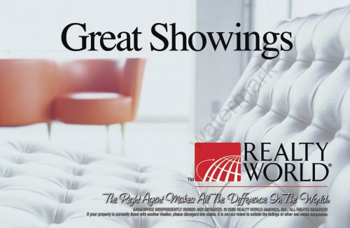 Realty World - Great Showings Postcard 8.5" x 5.5"