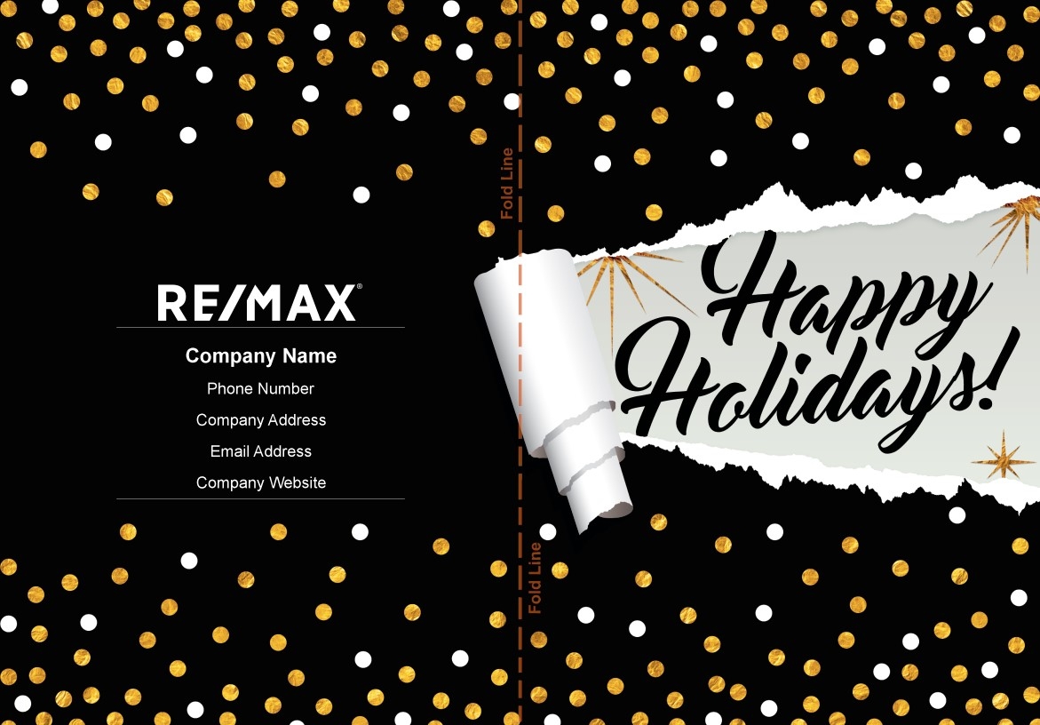 Remax Greeting Card - Happy Holiday Dark
