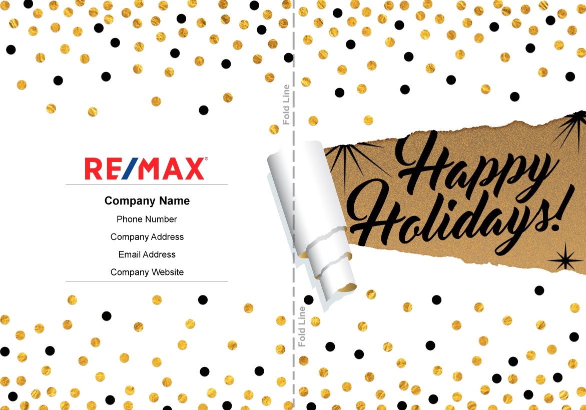 Remax Greeting Card - Happy Holiday White