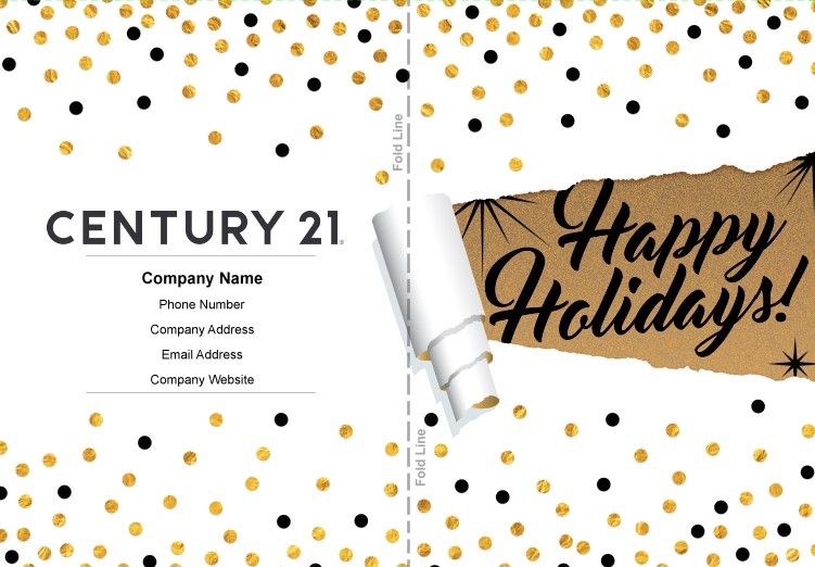 Century21 Greeting Card - Happy Holiday White