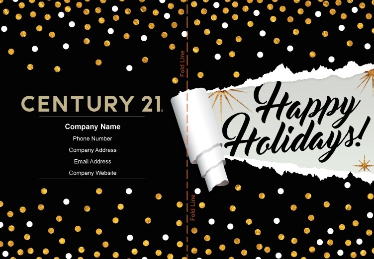 Century21 Greeting Card - Happy Holiday Dark