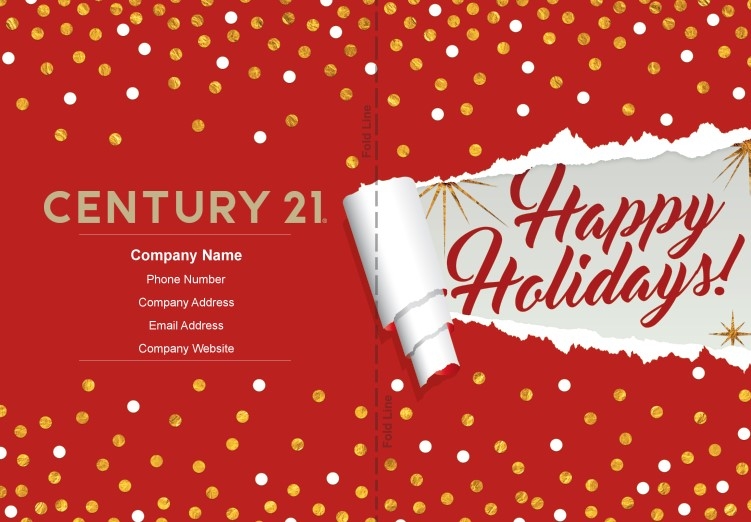 Century21 Greeting Card - Holiday Greeting Red