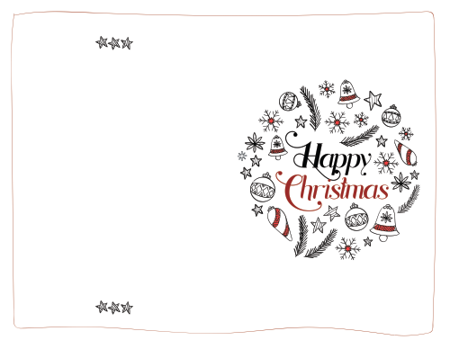 Christmas Greeting Cards - w/b Christmas artwork