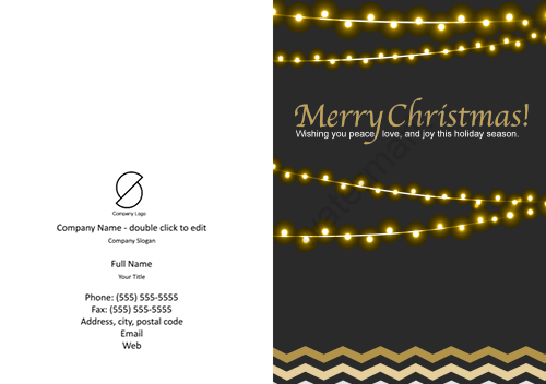 Dark Merry Christmas Greeting Card 