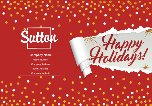 Sutton Greeting Cards - Holiday Greeting Red