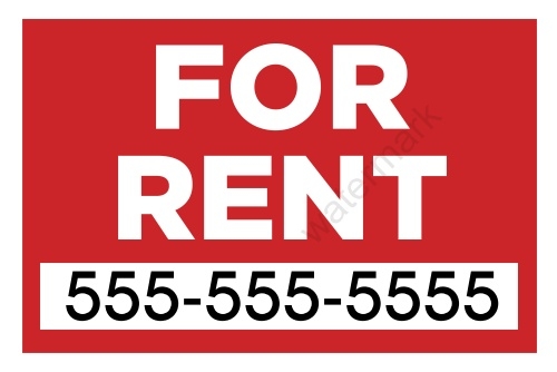 Lawn Sign - For Rent - 18x12