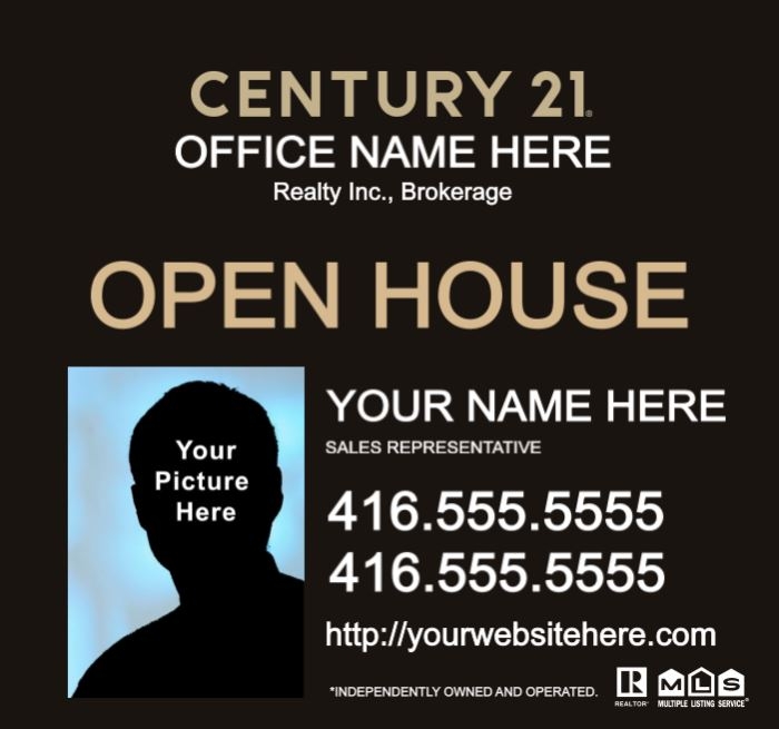 Century21 32x30 Lawn Signs - Name with Image