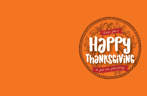 Thanksgiving - Happy Thanksgiving - Orange