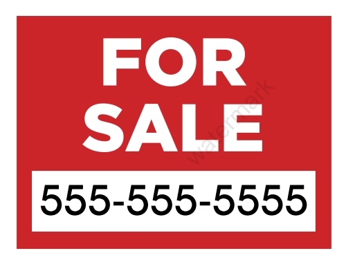Lawn Sign - For Sale - 12x9