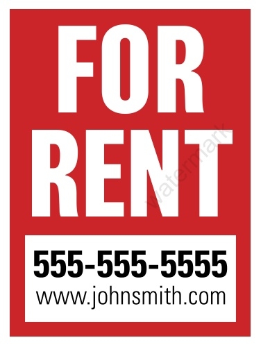Lawn Sign - For Rent - 18x24