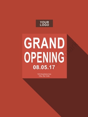 Generic-Grand Opening-Coroplast-Red-Long Shadow