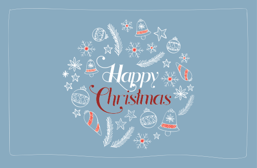 Christmas Greeting Cards -light blue Christmas pack  (2)