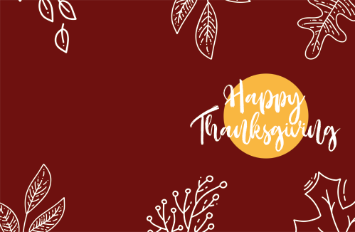 Thanksgiving - Happy Thanksgiving - Full Maroon