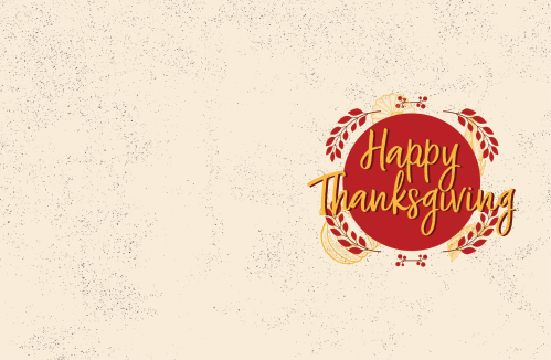 Thanksgiving - Happy Thanksgiving - Red Circle