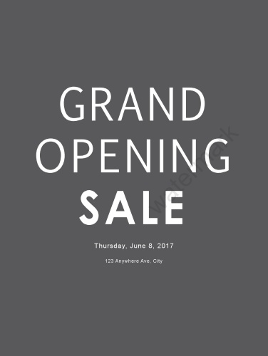 Grand Opening Sale-Lawn Sign-Grey