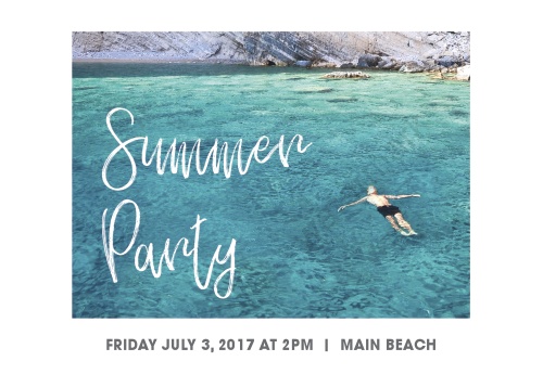 Summer Party Postcard - Beach - Front